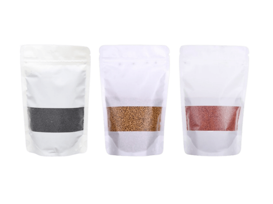 Zip-lock stand up pouches